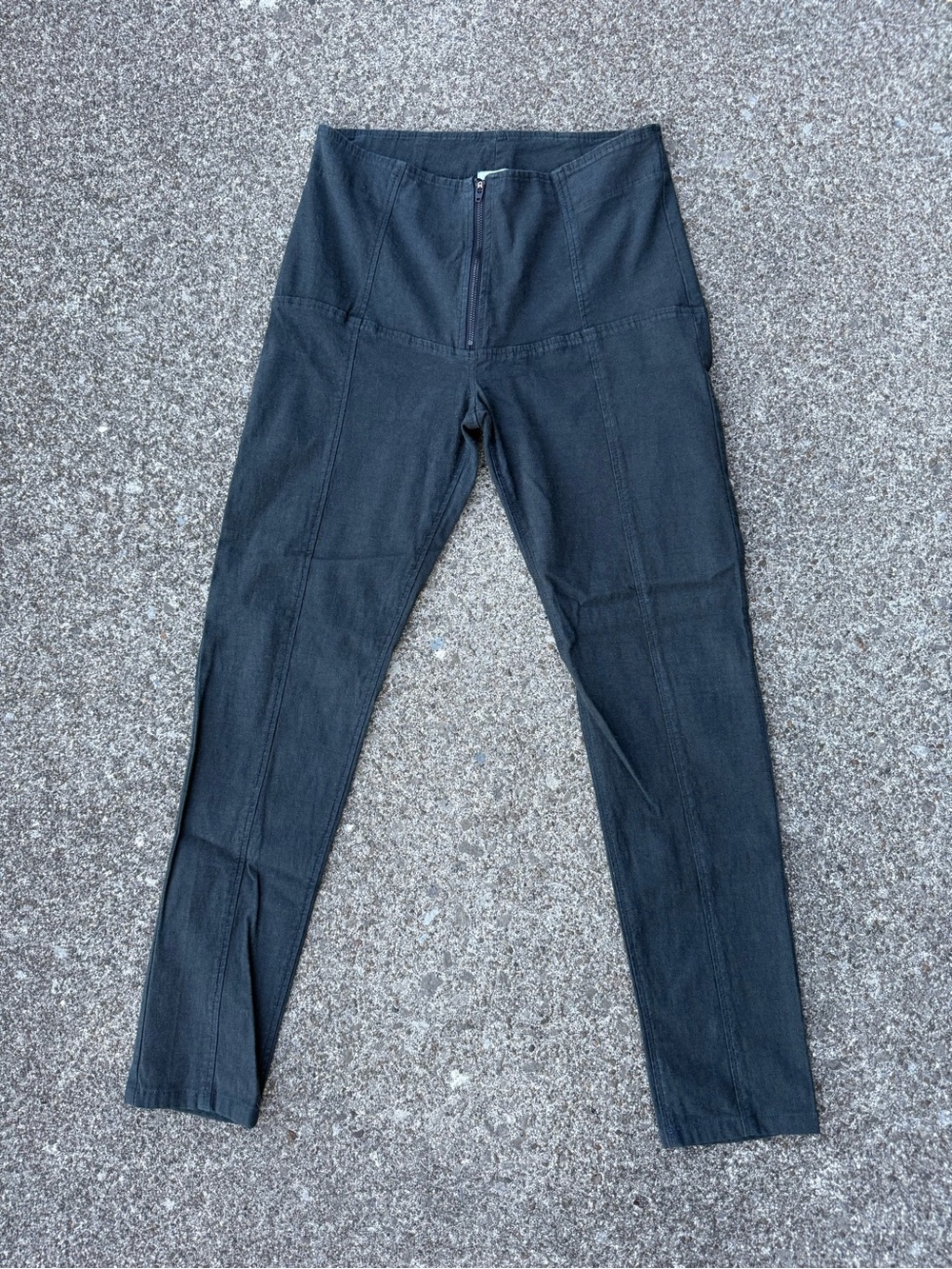Prairie Underground Dark Wash Zip Front Girdle Skinny Denim pants M